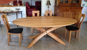 Table Arc ovale en orme